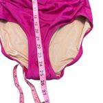 J.Crew Fuchsia Pink Ruched V Neck Plunge One Piece Swimsuit SZ 6 Beach Vacation Photo 9