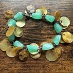 VINTAGE Mother of Pearl Bracelet Blue Photo 0