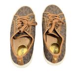 Michael Kors Signature Logo Canvas Lace Up Sneakers Brown Women's Size 6M Photo 3