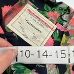 Cartonnier Anthropologie Blazer Womens Large Black Floral Print Jacket Pink Photo 2