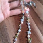 Freshwater Pearl and Multi Gemstone Stainless Steel Necklace Photo 5