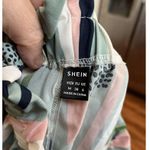 Womens Pastel Pink Green High Rise Shorts Size M Missing Belt Tie Size M Photo 5