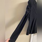 Free People Intimately‎  V Neck Long Sleeve Top Black Medium Photo 3