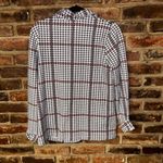 Cuddl Duds  White Houndstooth Plaid Button Down Soft Knit Shirt Women's Size XS Photo 5