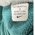 Nike Hoodie Womens M Teal Therma Fleece Pullover Script Logo Sweatshirt Training Photo 13
