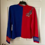 Doncaster  red blue holiday sweater size medium Photo 3