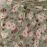 Free People Vintage  Fully Lined Green, Brown and Tan Floral Skirt Size 7 EUC Photo 1
