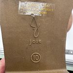 Joie  Flat Sandal Women 10 Lennox White Cushioned Vegan Leather Toe Ring Shoes Photo 4