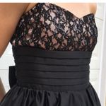 Betsey Johnson  Black Strapless Bubble Hem Formal Dress 6” Photo 3