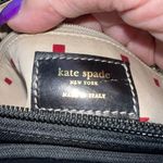 Kate Spade  Made in Italy Vintage Red Square Interior Canvas and Leather Shoulder Photo 2