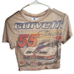 Hybrid Apparel GM Mesh Tan Corvette Racing Tee Short Sleeve Baby Tee Size Medium Photo 0
