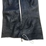 1960s French Cocktail Long Black Leather Ladies Gloves Vintage Below Elbow Photo 7