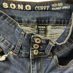 Song Curvy High Rise Skinny Ankle Stretch Denim Distressed Blue Jeans 5 or 27 Size undefined Photo 7