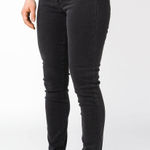 Pistola  Aline Black High-Rise Button Fly Raw Hem Stretch Skinny Jeans Size 27 Photo 0