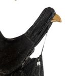 ROTATE Birger Christensen Isha Metallic Black Cut Out Halter V Photo 7