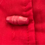 Vintage 90s Y2K Quilted Mandarin Collar Jacket Toggle Button Slit Cuff Red M Size M Photo 6