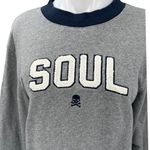 SoulCycle Women's Gray Fleece Long Sleeve Crewneck Sweatshirt Sweater Top Size M Photo 2