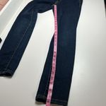 SO  skinny dark wash jeans juniors size 1 xs gold orange stitch belt loops Photo 5