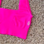 Free People FP Movement Good Karma Square Neck
Sports Bra Neon Pink M/L Size M Photo 2