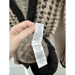 Tahari  Houndstooth Button Front Sweater Women XS Eyelash Knit Academia Western Photo 4