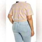 Nordstrom BP Window Pane Crop Boxy Pink Yellow Button-Up Shirt SZ 1X Photo 1