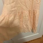 Cloth & Stone  Anthropologie Peach Midi Tiered 100% Linen Dress NWT XSMALL Photo 1