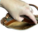 Patricia Nash Piedmont Laser Cut Sherpa Tan Italian Leather Wristlet Photo 9