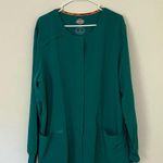 Dickies NWT Women’s  EDS Essentials Green Long Sleeve Button Down Scrub Top 2XL Photo 0