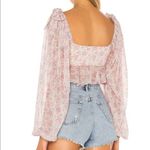 Tularosa Bristol Chiffon Floral Crop Top in Ivory Rose Blooms Size M Photo 9