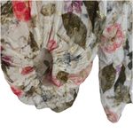 Anthropologie  Marie Shimmer Gold Floral Kimono One Size Photo 8