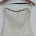 Lulus  Sparkly Finesse White Rhinestone Strapless Bustier Mini Dress Size S Photo 4