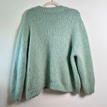 ZARA ‎ Women’s Mint Green Wool Blend Chunky Cable Knit Sweater Large Long Sleeve Photo 4