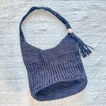 Mar Y Sol Aspen Raffia Shoulder Bag Navy Blue Photo 2