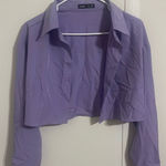 SheIn purple blazer-style shirt. Photo 0