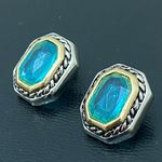 Vintage Unsigned Faux Blue Topaz Two Photo 7