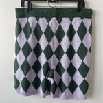 BP . Be Proud Gender Pride Argyle Sweater Shorts XSMALL Diamond Green Purple Photo 9