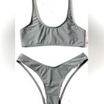 SheIn Gray High Cut Bikini Set Scoop Neck XL Photo 0