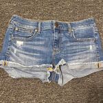 American Eagle Ripped Jean Shorts Photo 0