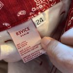Revice Denim NWT  red bandana jeans 24 Photo 10