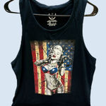 Marilyn Monroe Black and Red Graphic Crop Tank Top size M Photo 1