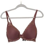 Natori Feathers Plunge T-Shirt Bra in Cinammon Brown Contour Lace Size 34DD Photo 2
