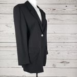Max Mara 2-Button Solid Black Black Blazer Jacket Women's Size 8 Photo 1