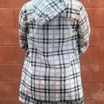 Forever 21 White Plaid Pattern Raincoat Photo 4