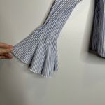 Free People Free People March To The Beat Top Medium Off the Shoulder Striped Bell Sleeves Photo 6