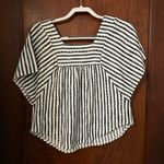 Madewell Texture & Thread Butterfly Top in Isley Stripe Navy and White Photo 2
