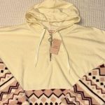 Como vintage NEW!  Fleece Hoodie Sweatshirt Size XXL Ivory Pink Purple Geometric Photo 0