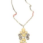 Loft 🔵SALE 3/$25  LONG GOLDTONE BEADED CORAL YELLOW BLING NECKLACE Photo 2