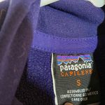 Patagonia  Capilene 1/4 Zip Sweatshirt High Neck Long Sleeve Purple Small Photo 2