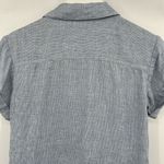 Faherty Hana 100% Linen Shirt Dress Blue Basket Weave Button Collared Size XS Photo 7