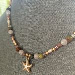 Handmade Freshwater Pearl + Rose Quartz + Unakite + Jasper Beaded Necklace Photo 1